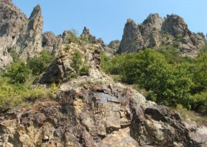 sharp rocks hiking