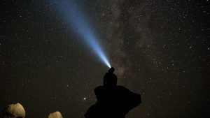 hiking with headlamps