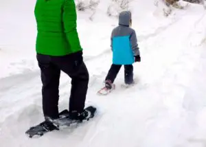snowshoeing with kids