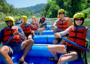 rafting with shoes on